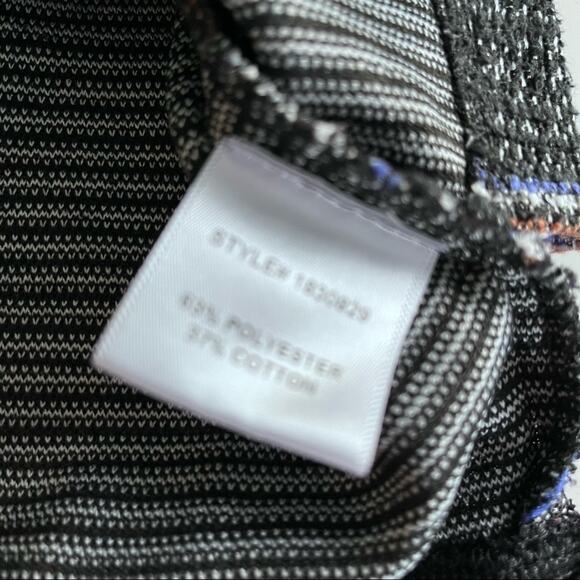 Anthropologie Current Air black striped fringed sweater size Small - Picture 7 of 9